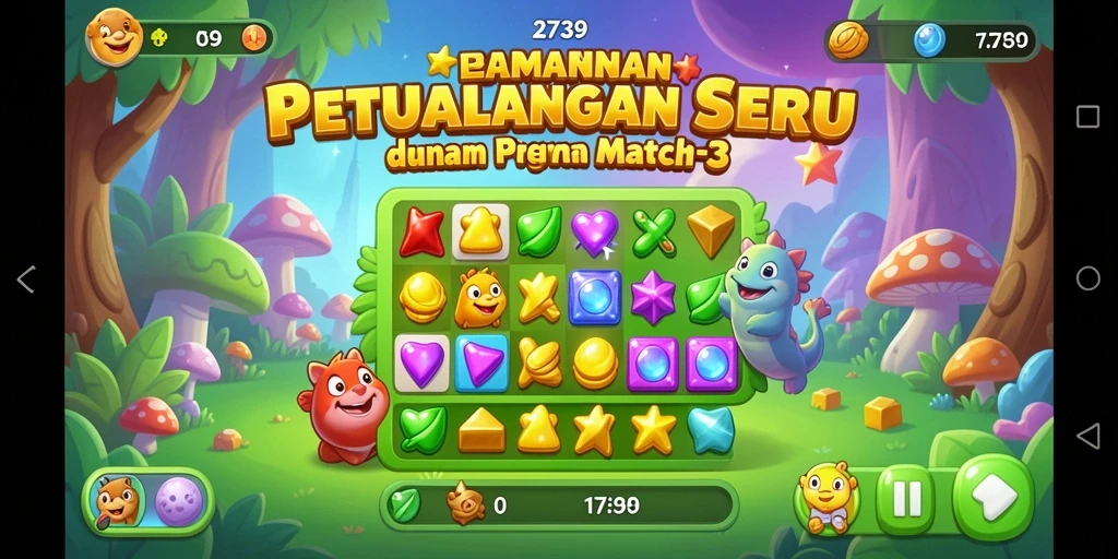 Tampilan gameplay seru dari 2739 yang penuh warna dan tantangan.