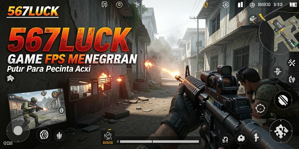 Screenshot gameplay intens di 567LUCK, menunjukkan aksi menembak yang seru.