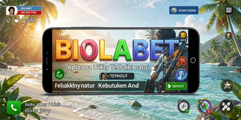 Tampilan utama BIOLABET dengan fitur-fitur Utility yang memudahkan pengguna.