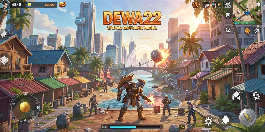 Tampilan gameplay DEWA22 yang menarik dalam simulasi dunia virtual.