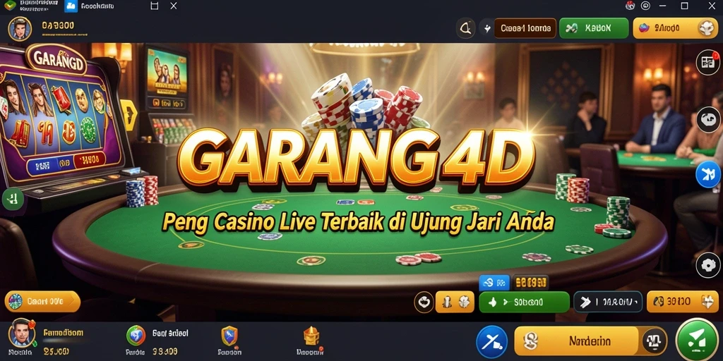 Tampilan gameplay GARANG4D yang mendebarkan dengan dealer langsung dan permainan interaktif.
