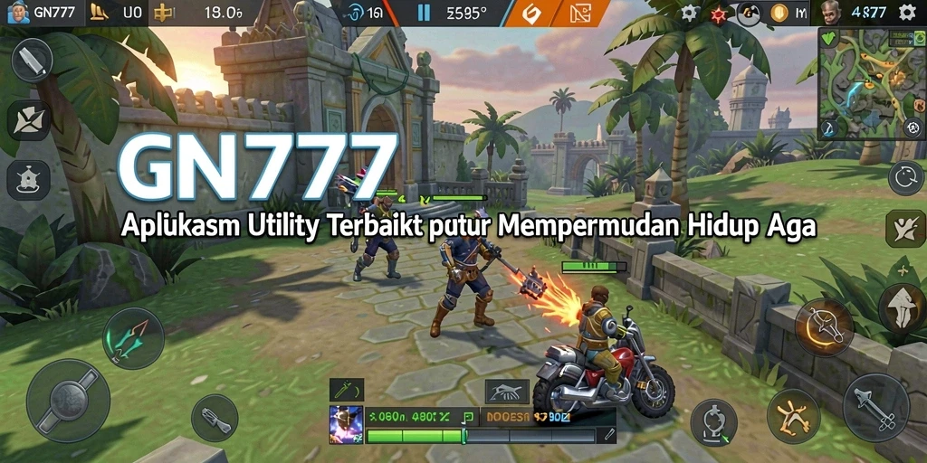 Screenshot utama GN777 menampilkan antarmuka aplikasi Utility yang menarik.