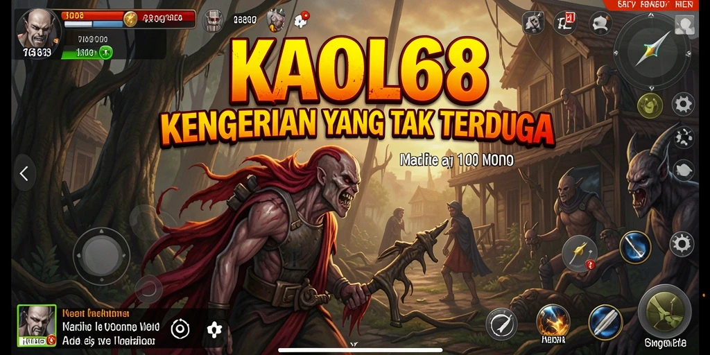 Tampilan gameplay KAOL68 yang menegangkan dan menakutkan.