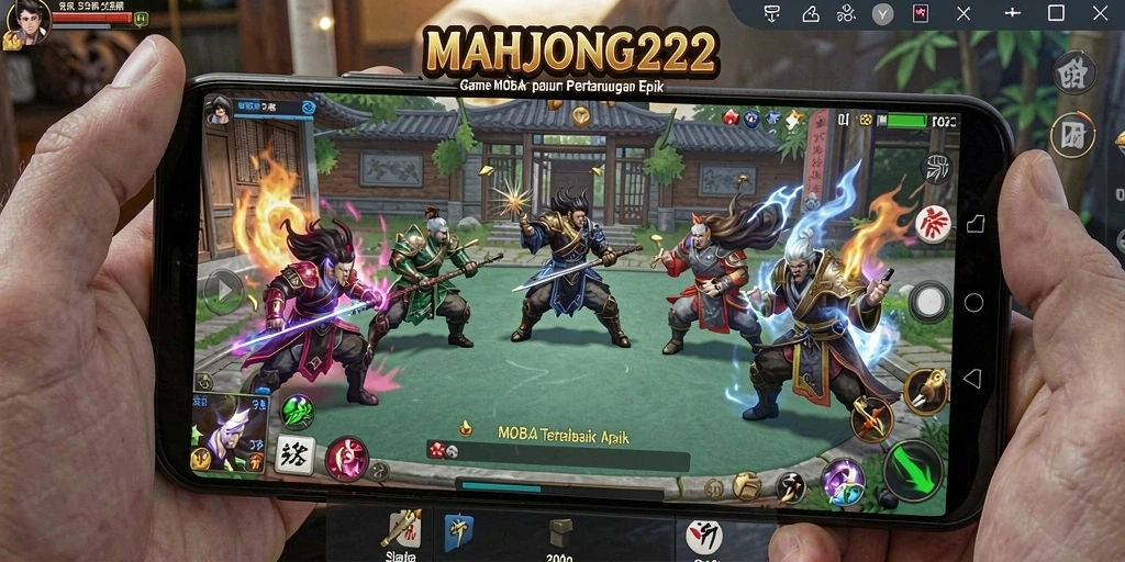 Tangkapan layar gameplay intens di MAHJONG222.