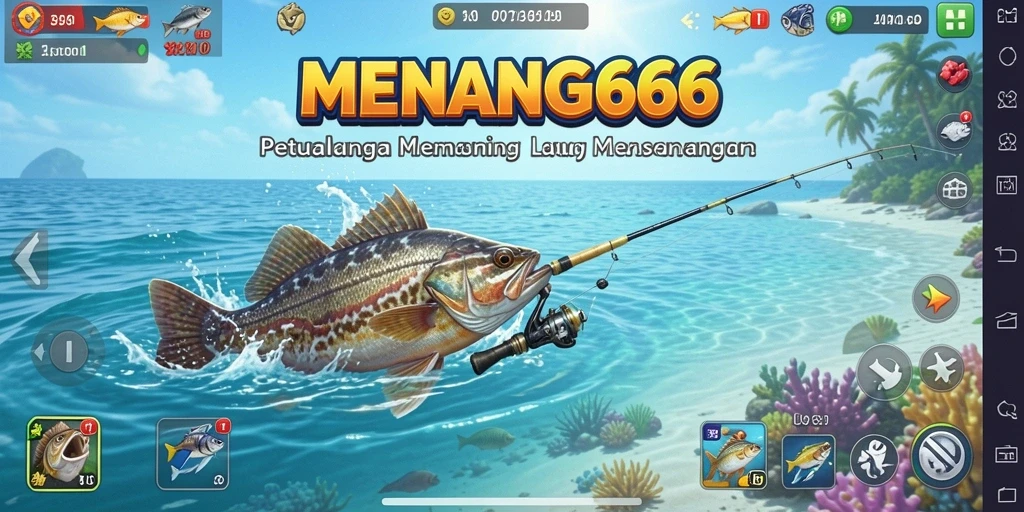 Tampak aksi menangkap ikan yang mendebarkan di MENANG666.