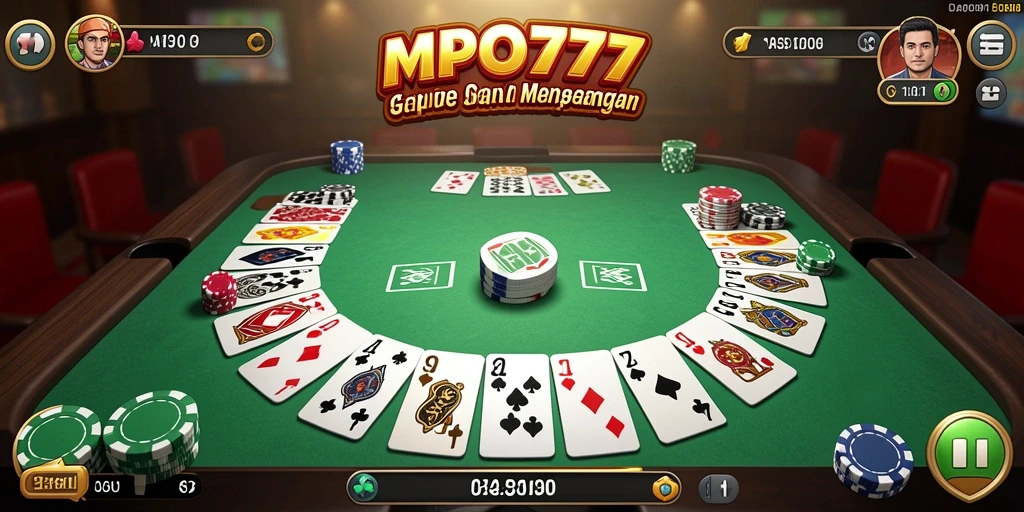 Screenshot MPO777 menunjukkan aksi seru permainan Gaple yang dinamis.