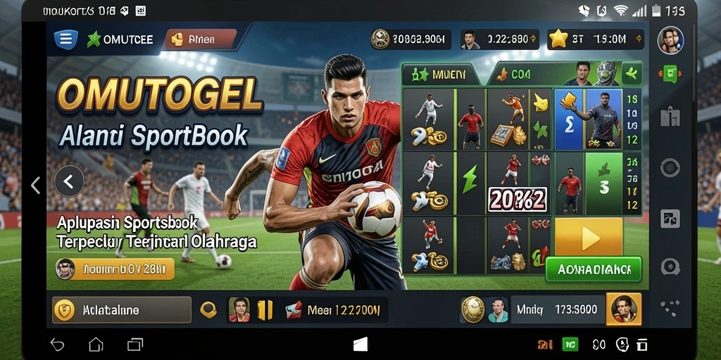 Screenshot OMUTOGEL menampilkan tampilan taruhan olahraga yang menarik.