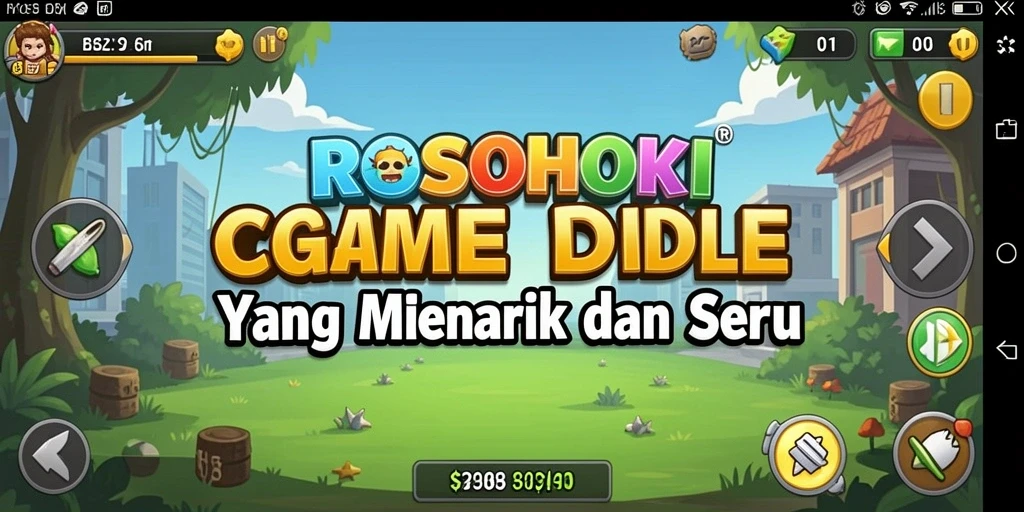 Tangkapan layar utama <strong>ROSOHOKI</strong> menampilkan gameplay Idle yang seru dan mengasyikkan.