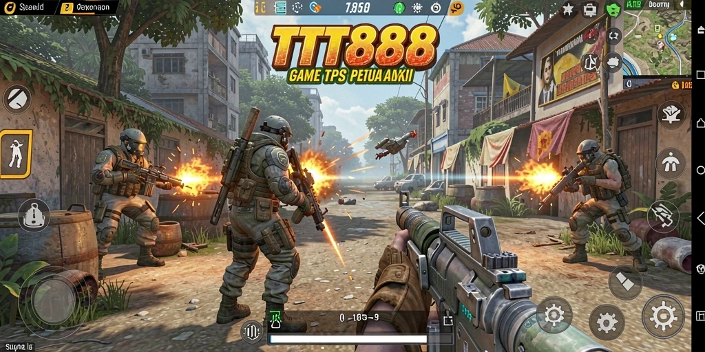 Tampilan aksi memukau dalam gameplay TPS TTT888.