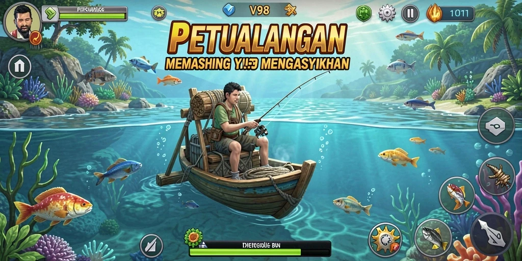 Tangkapan ikan epik di V98 dalam suasana memancing yang menakjubkan.