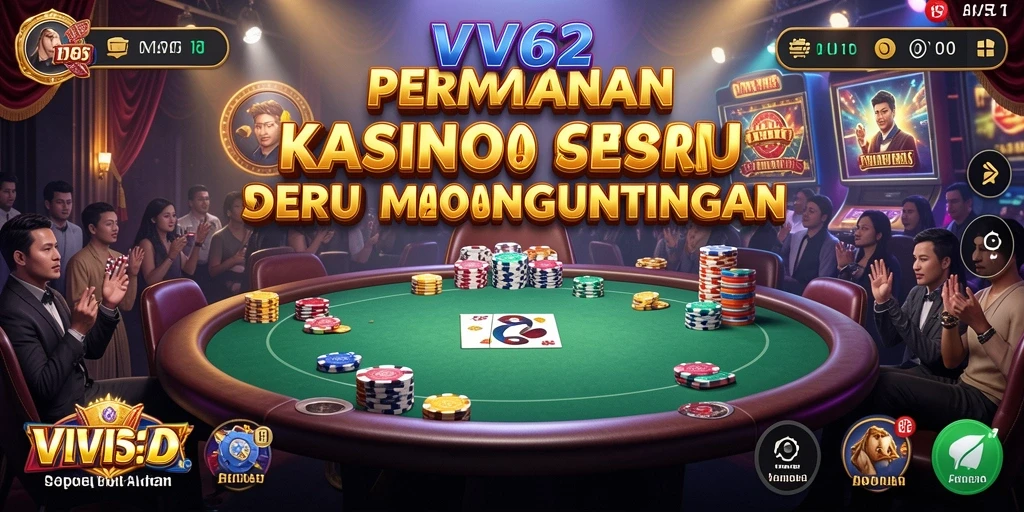 Tampilan antarmuka gameplay Kasino yang menarik di VV62.